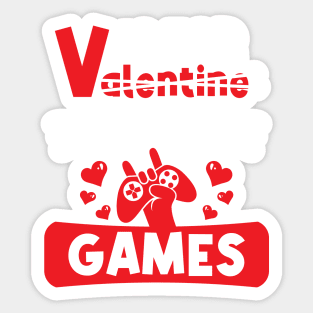 V Is For Video Game - Valentine Day Sticker